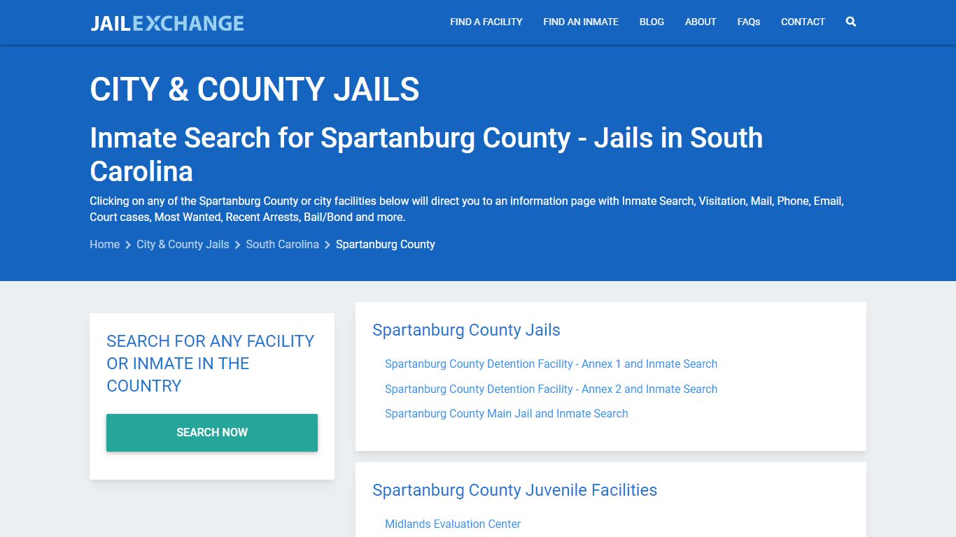 Inmate Search for Spartanburg County | Jails in South Carolina